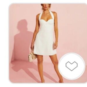 Women’s SkyLar Rose Halter Dress NWT Large White